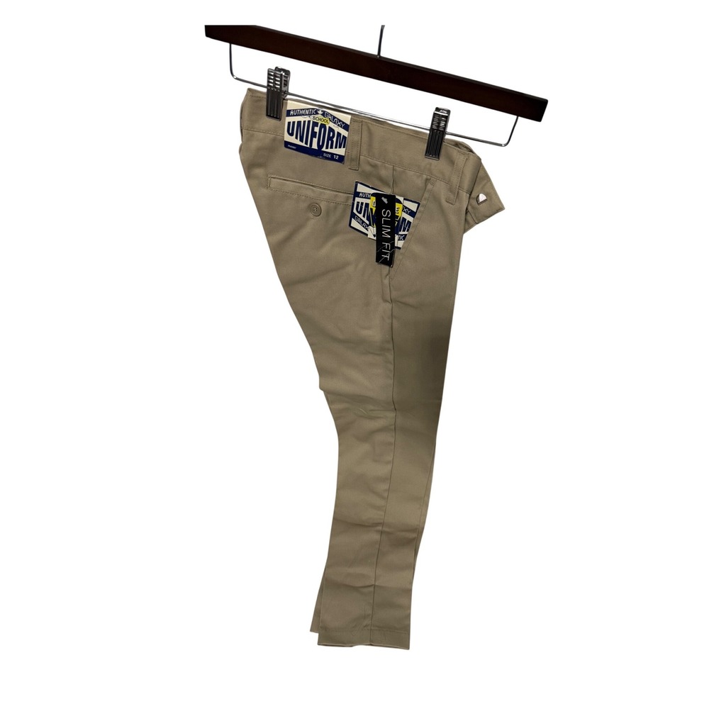 Authentic Galaxy School Uniform Slim Fit Khaki Pants Size‎ 12 Double Knee